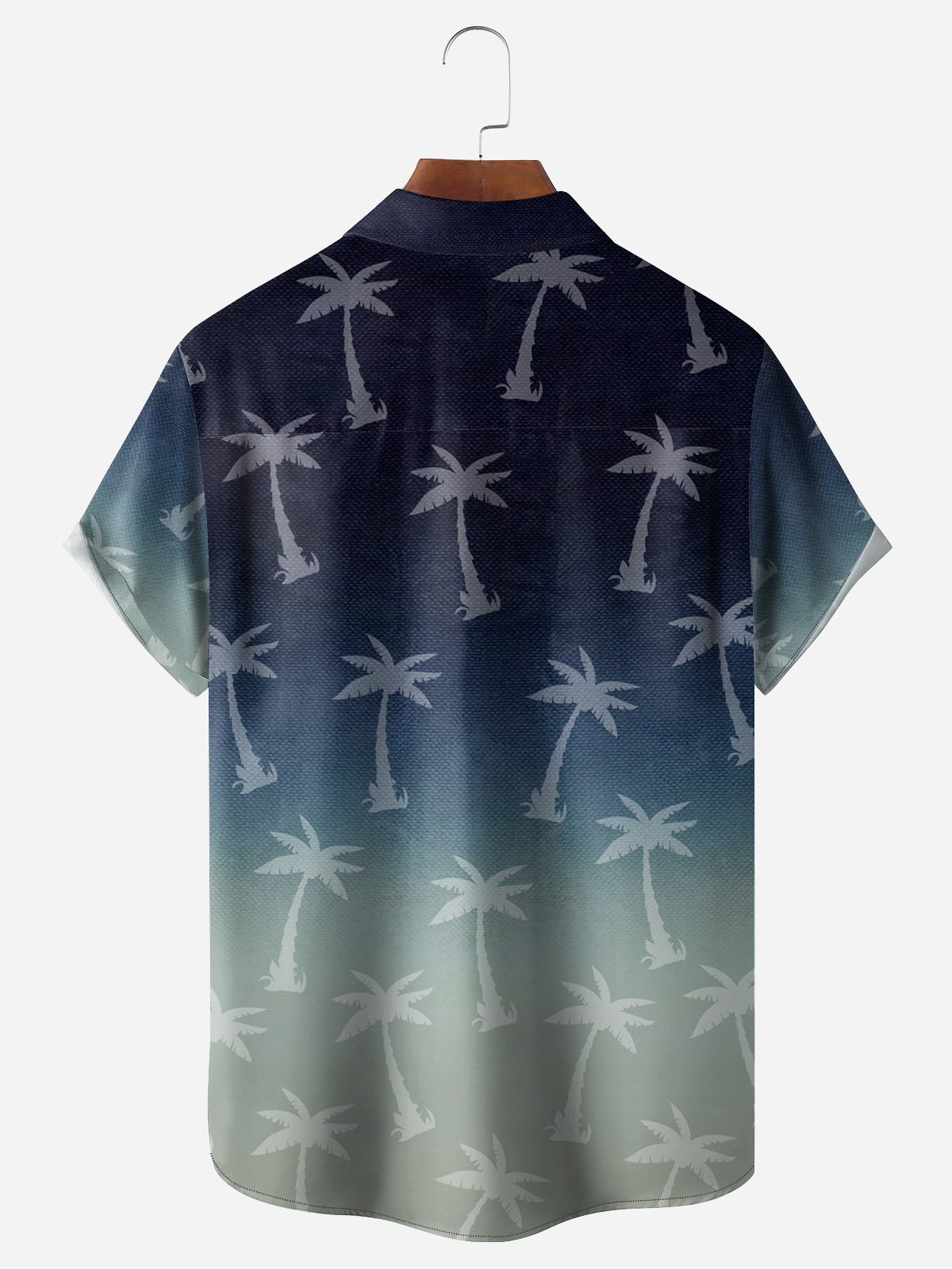 Coconut Tree Chest Pocket Short Sleeve Hawaiian Shirt