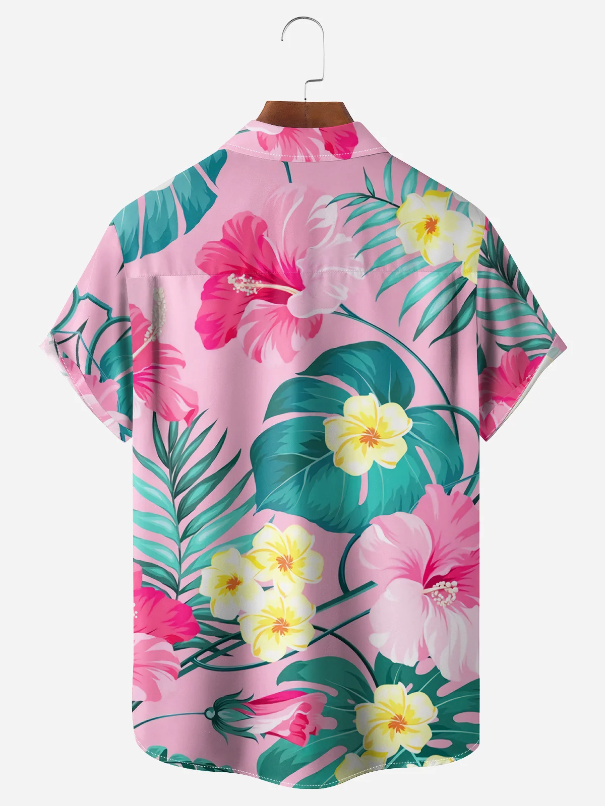 Hibiscus Chest Pocket Short Sleeve Hawaiian Shirt