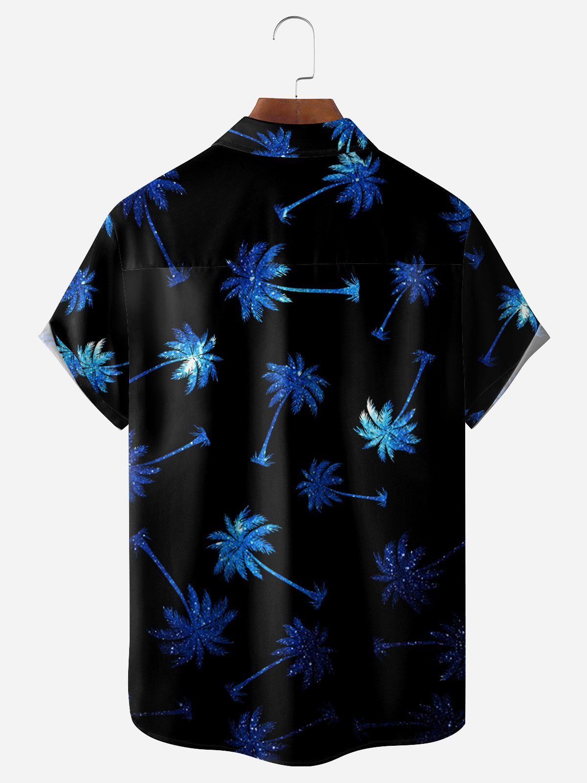 Coconut Tree Chest Pocket Short Sleeve Hawaiian Shirt