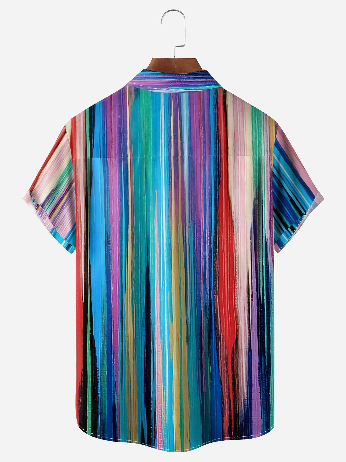 Striped Chest Pocket Short Sleeve Shirt