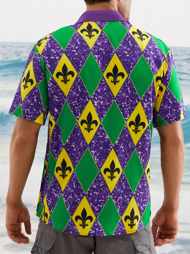 Carnival Short Sleeve Shirt with Breast Pocket