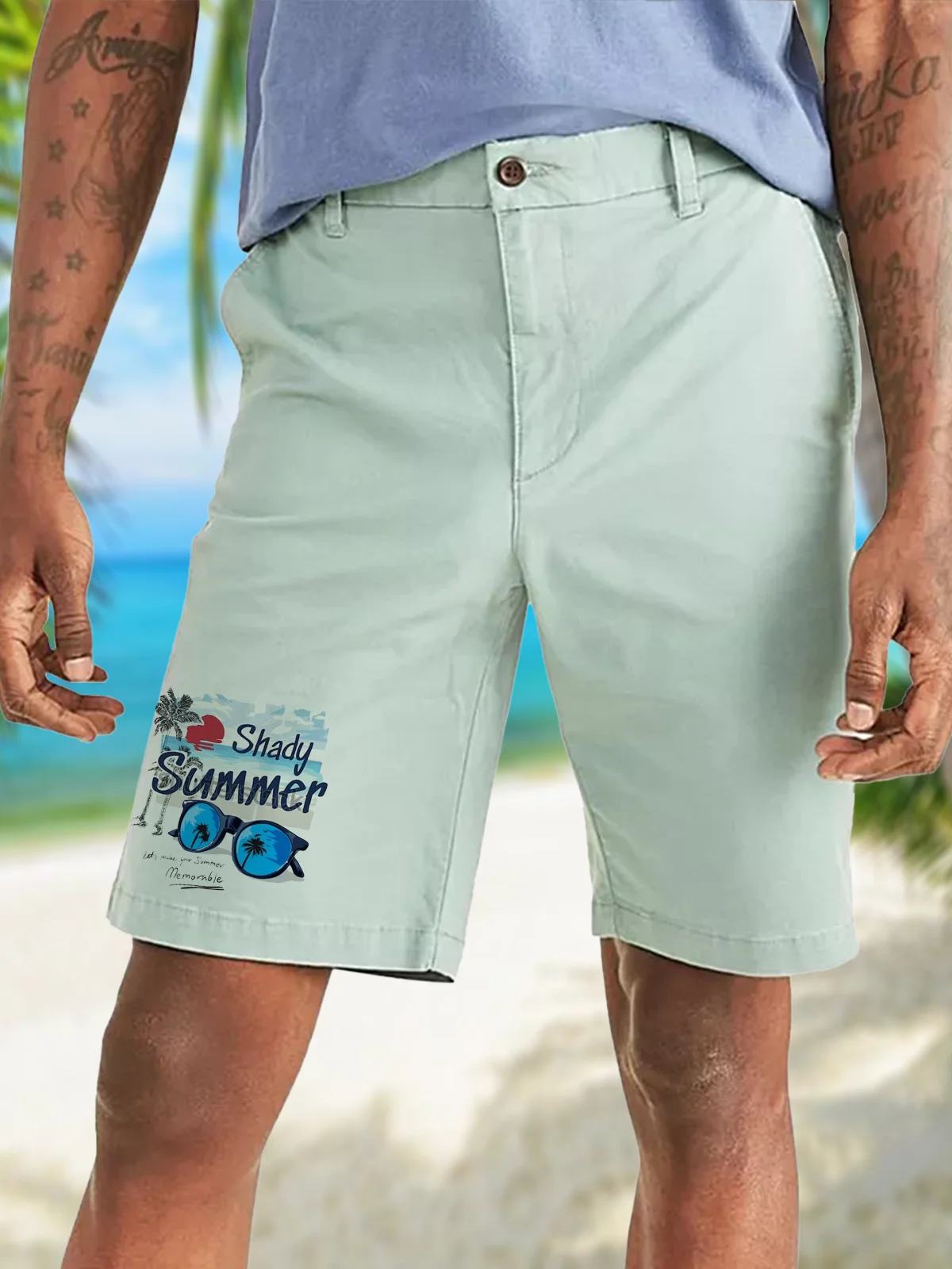 Botanical Floral Vacation Bermuda Shorts