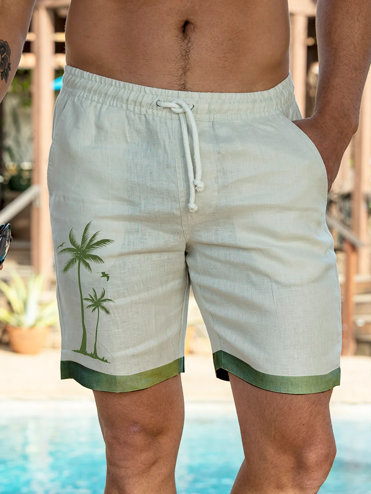 Coconut Tree Vacation Bermuda Shorts