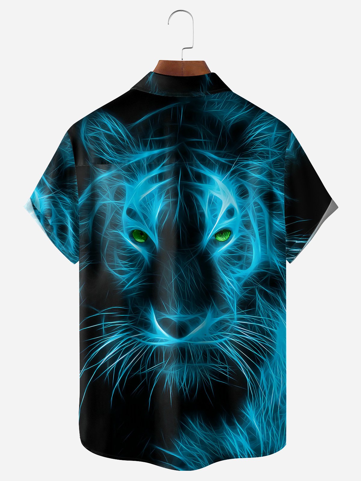 Tiger Chest Pocket Short Sleeve Hawaiian Shirt