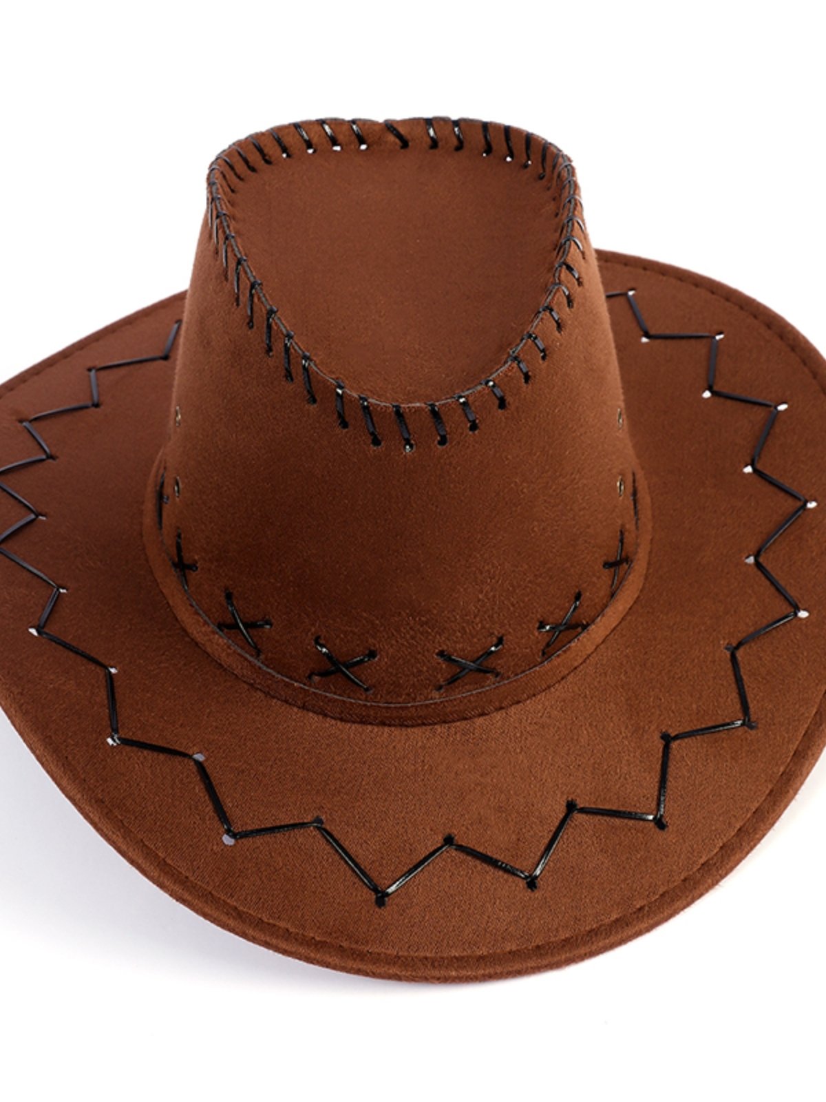 Hardaddy Vintage Leather Cowboy Hat Western Ethnic Music Festival Party Accessories