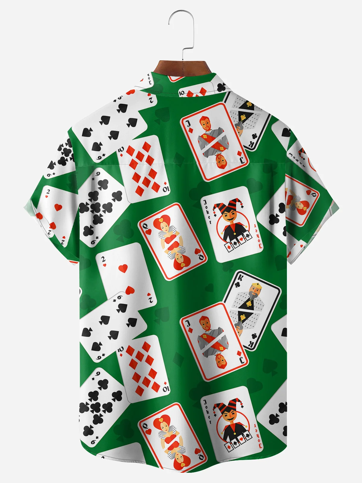 Poker Chest Pocket Short Sleeve Casual Shirt