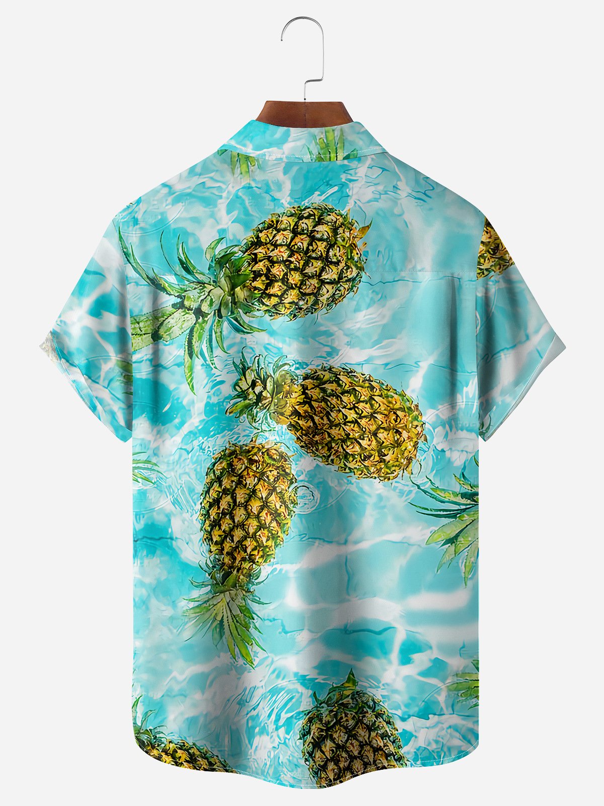 Pineapple Chest Pocket Short Sleeve Hawaiian Shirt