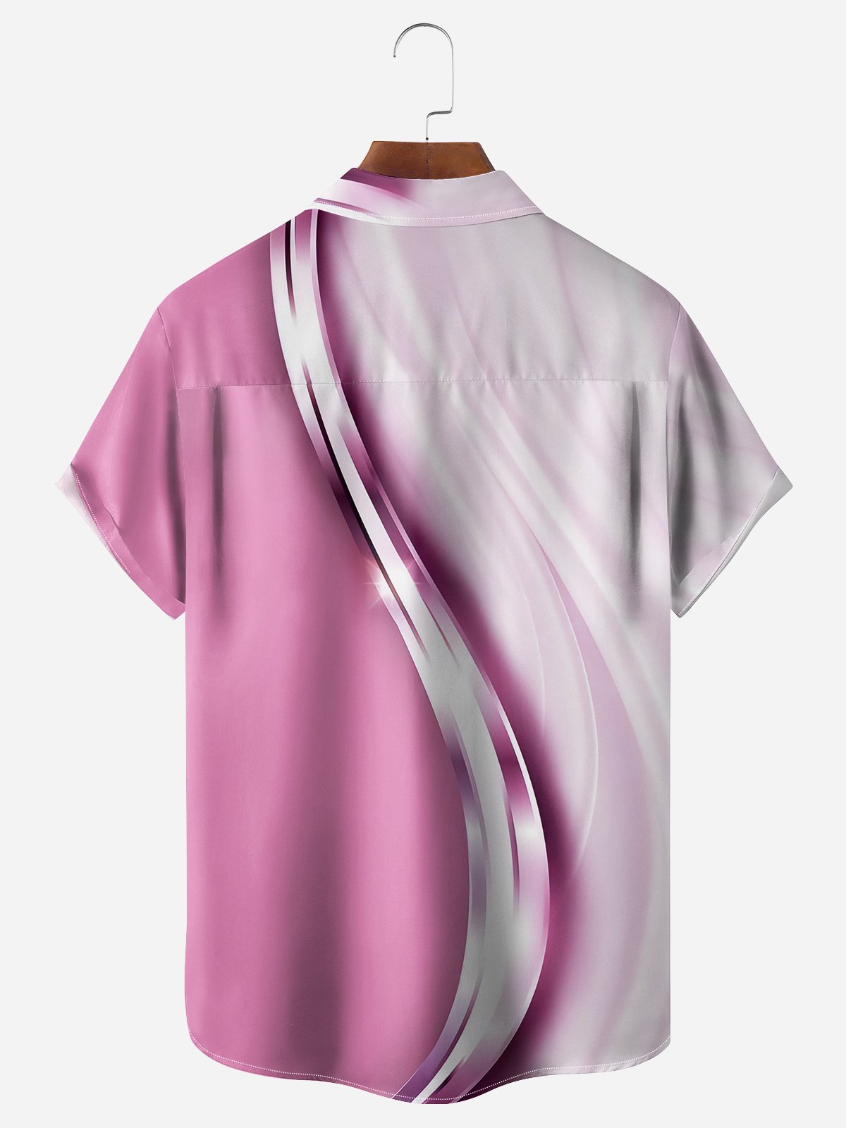 Geomatric Chest Pocket Short Sleeve Casual Shirt
