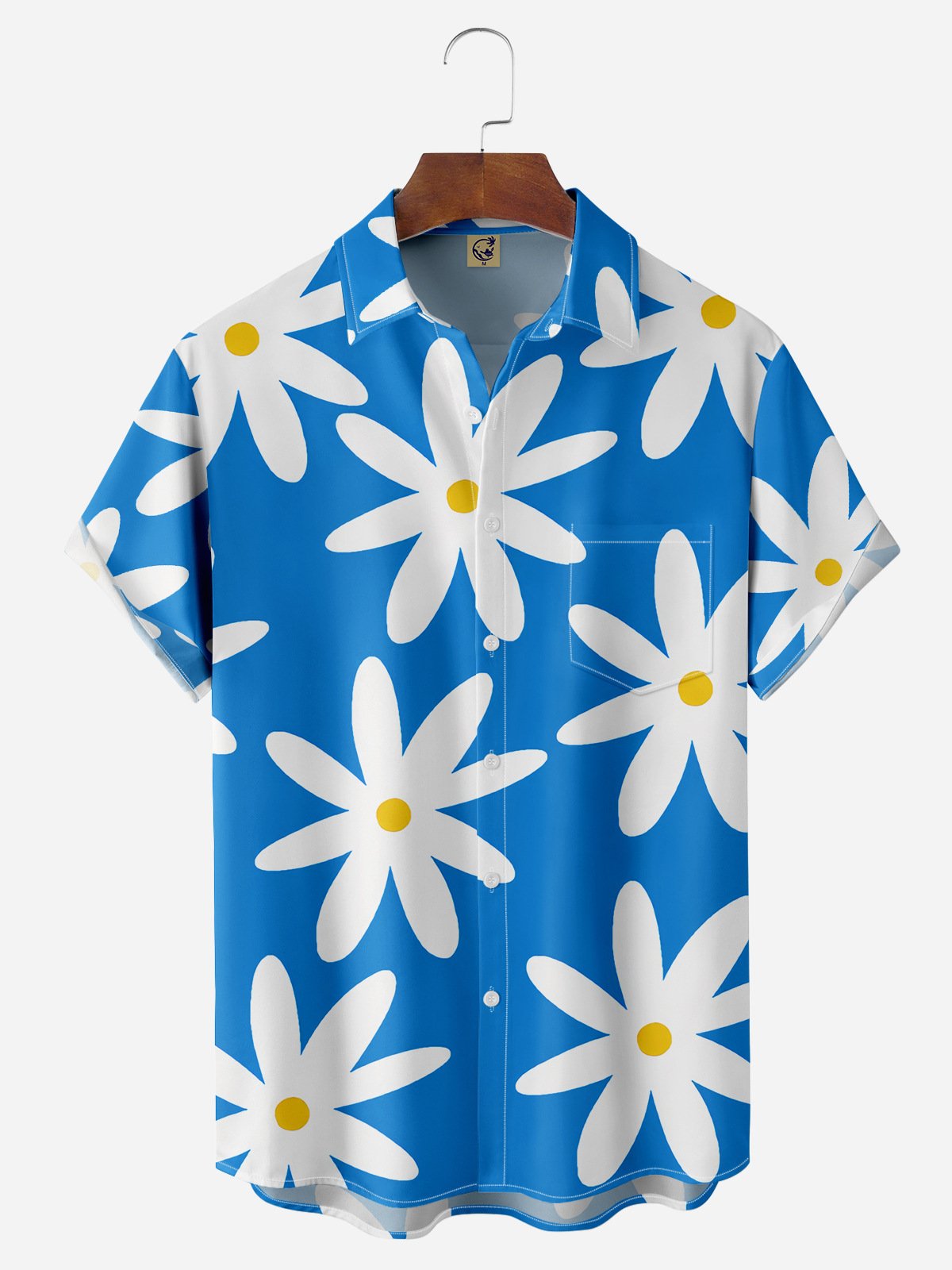 Floral Chest Pocket Short Sleeve Hawaiian Shirt