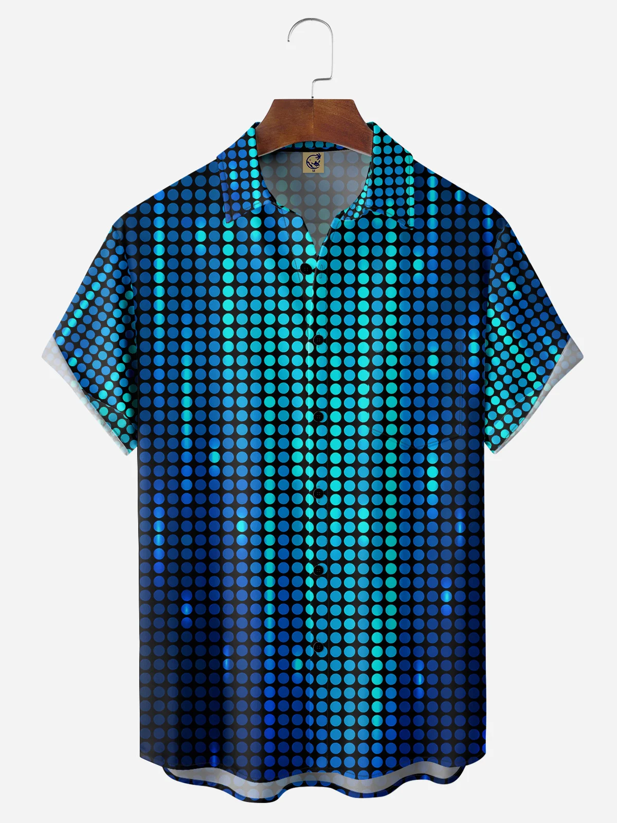 70s Vintage Chest Pocket Short Sleeve Disco Shirt