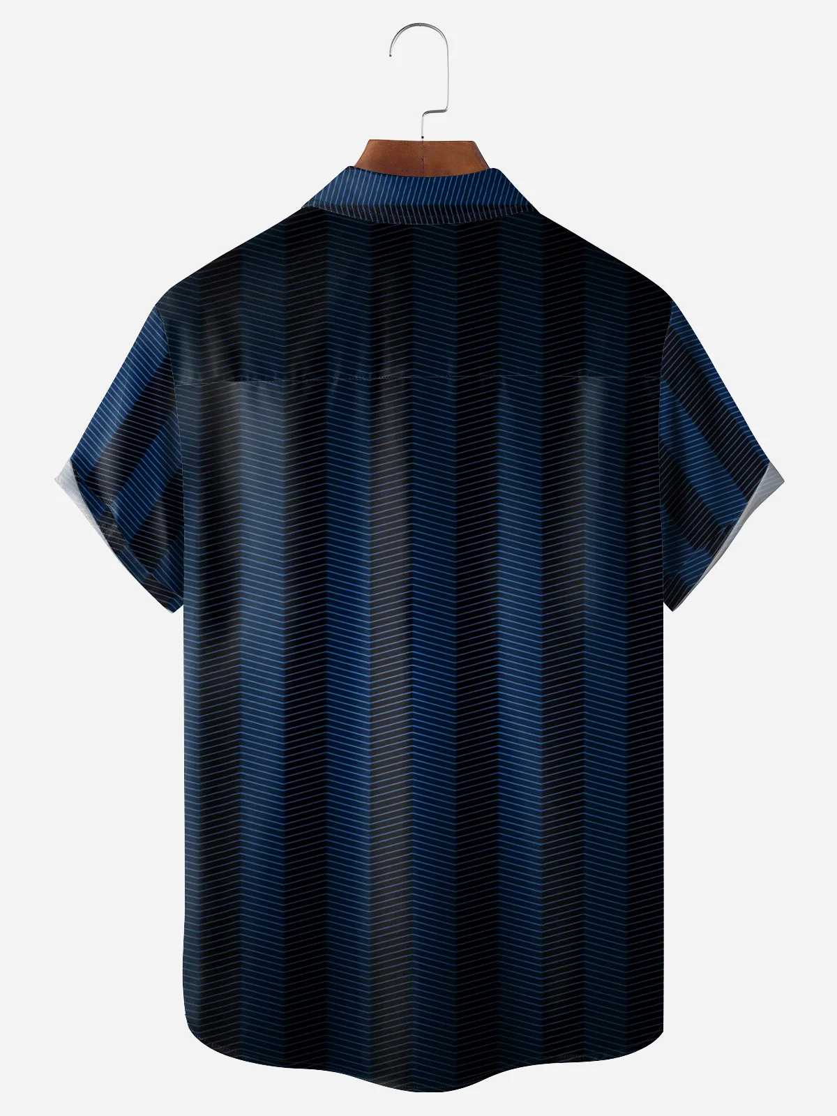 Striped Chest Pocket Short Sleeves Casual Shirts