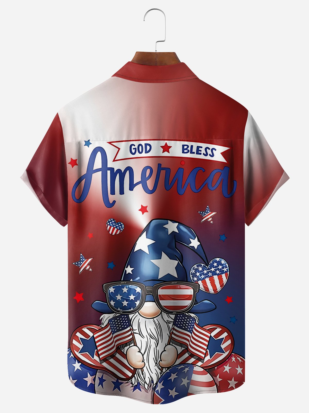 American Gnome Chest Pocket Short Sleeve Casual Shirt