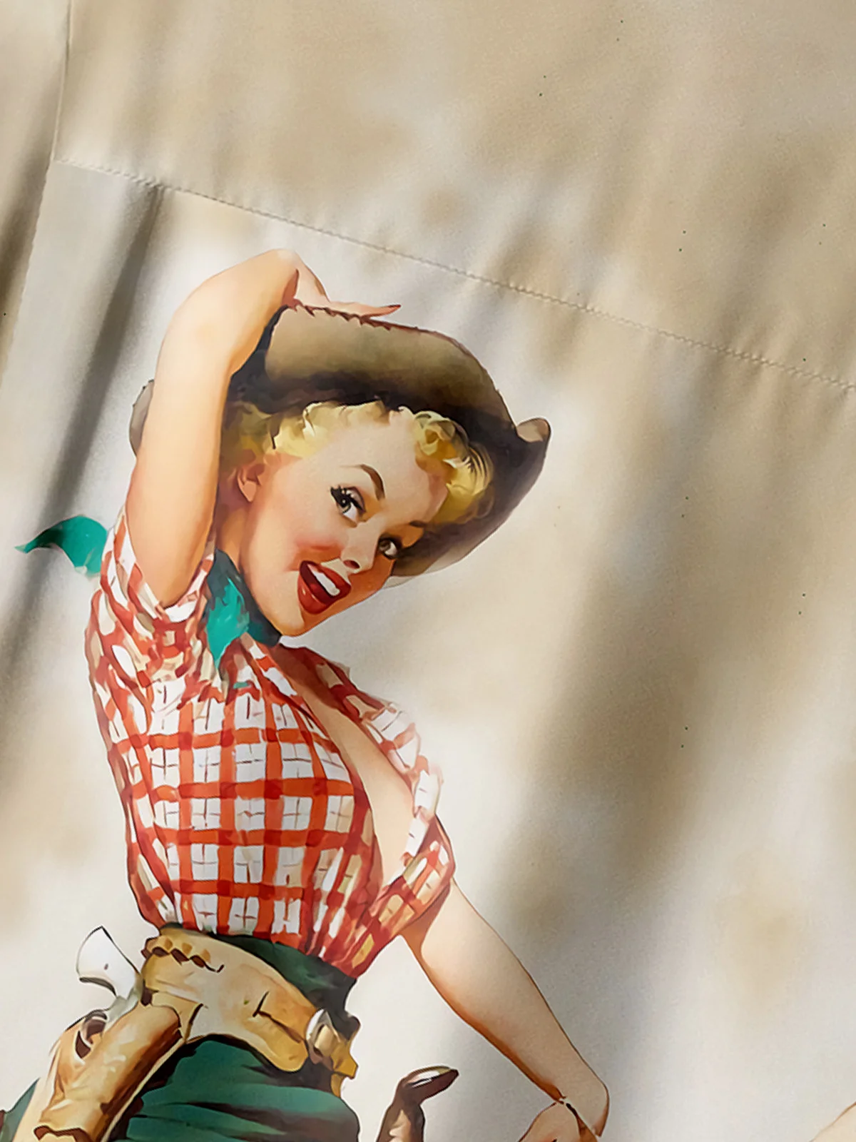 Cowgirl Chest Pocket Short Sleeve Casual Shirt