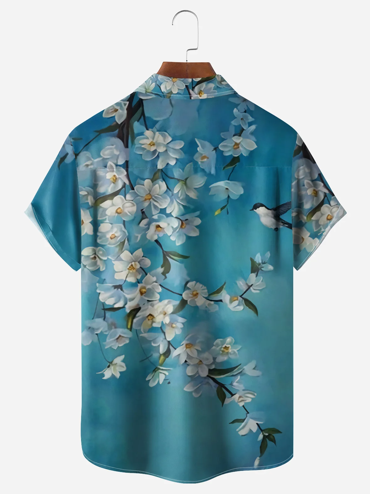 Floral Chest Pocket Short Sleeve Hawaiian Shirt