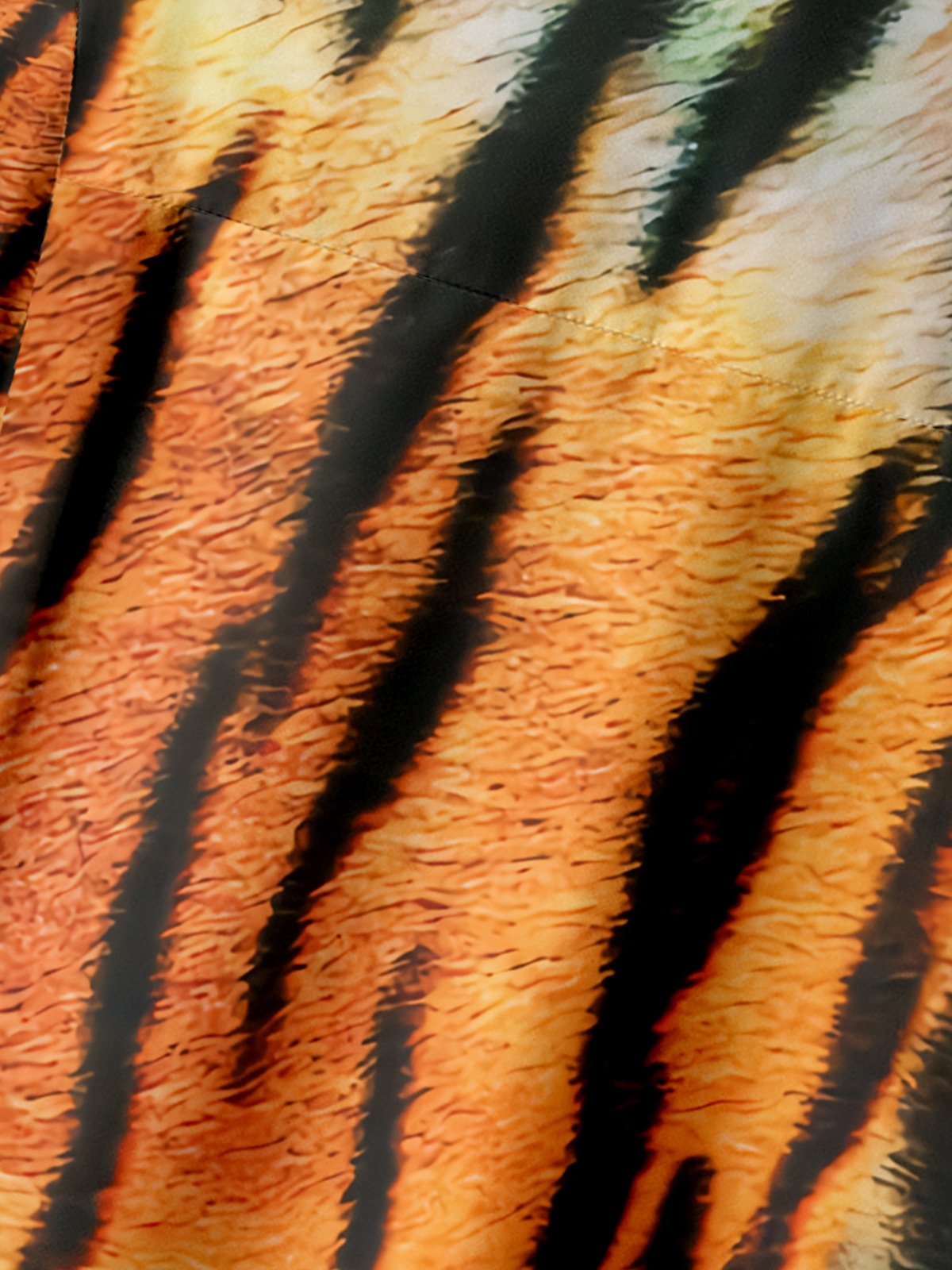 Tiger Chest Pocket Short Sleeve Hawaiian Shirt