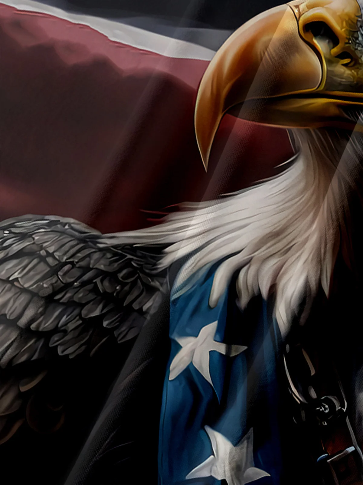 Indepndence Day Eagle Chest Pocket Short Sleeve Shirt