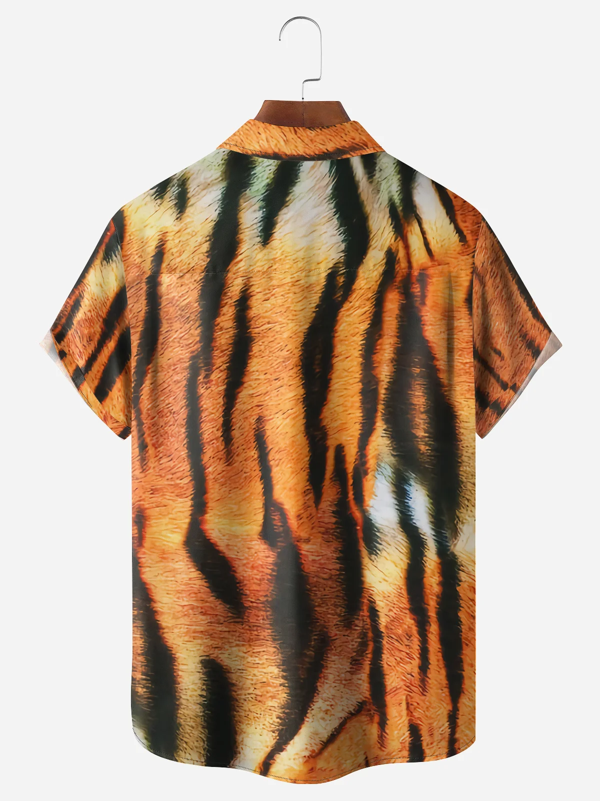 Tiger Chest Pocket Short Sleeve Hawaiian Shirt
