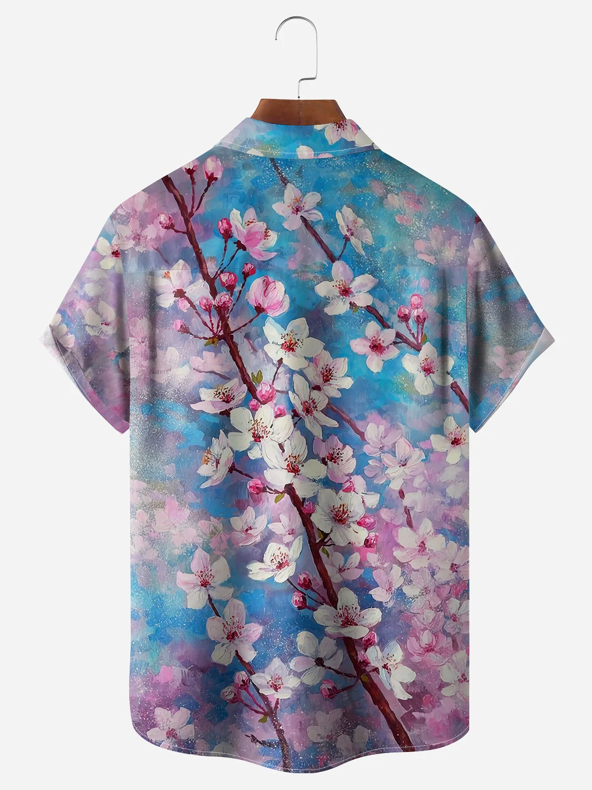 Japanese Sakura Chest Pocket Short Sleeve Hawaiian Shirt