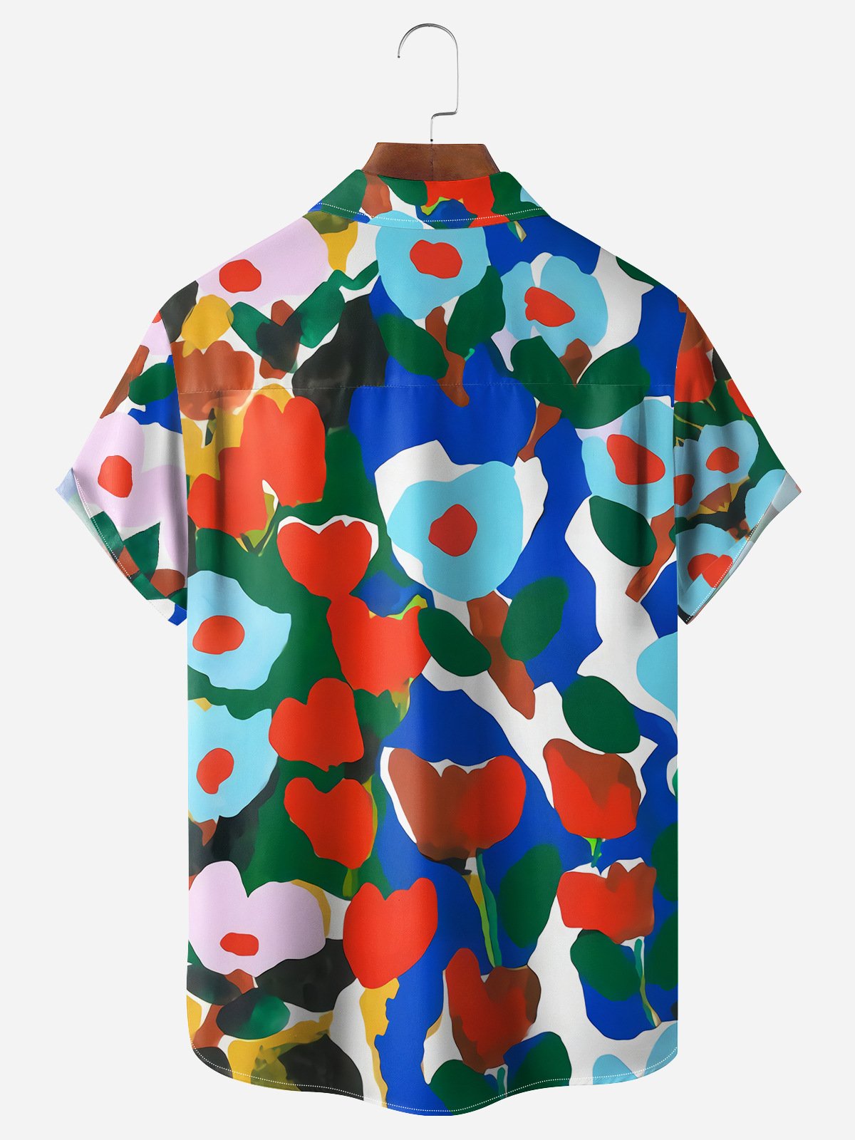 Floral Chest Pocket Short Sleeve Hawaiian Shirt