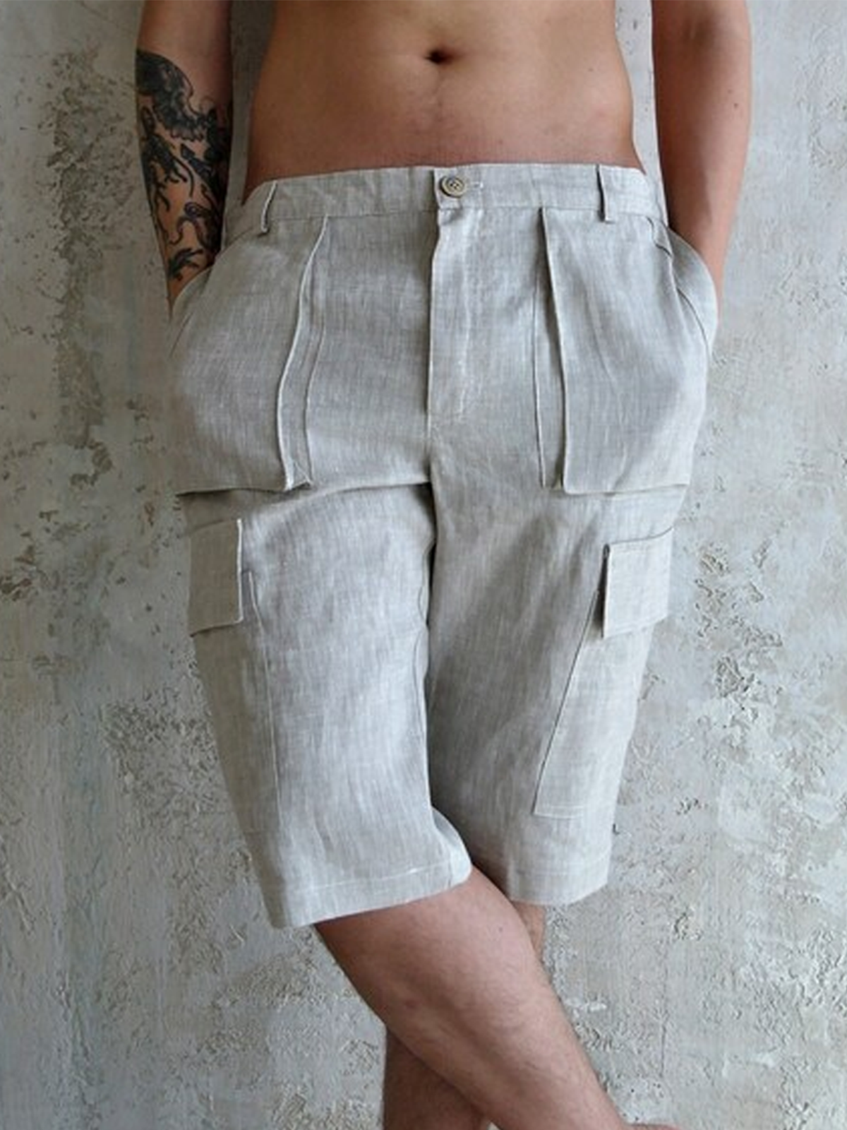 Plain Casual Cargo shorts