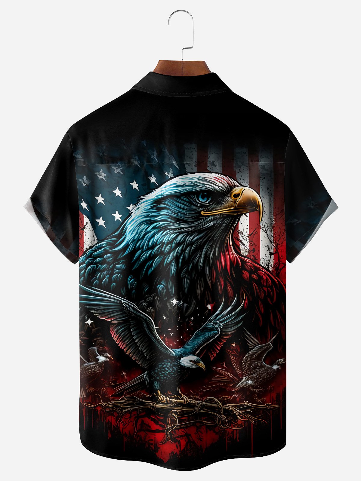 Independence Day Chest Pocket Short Sleeve Shirt