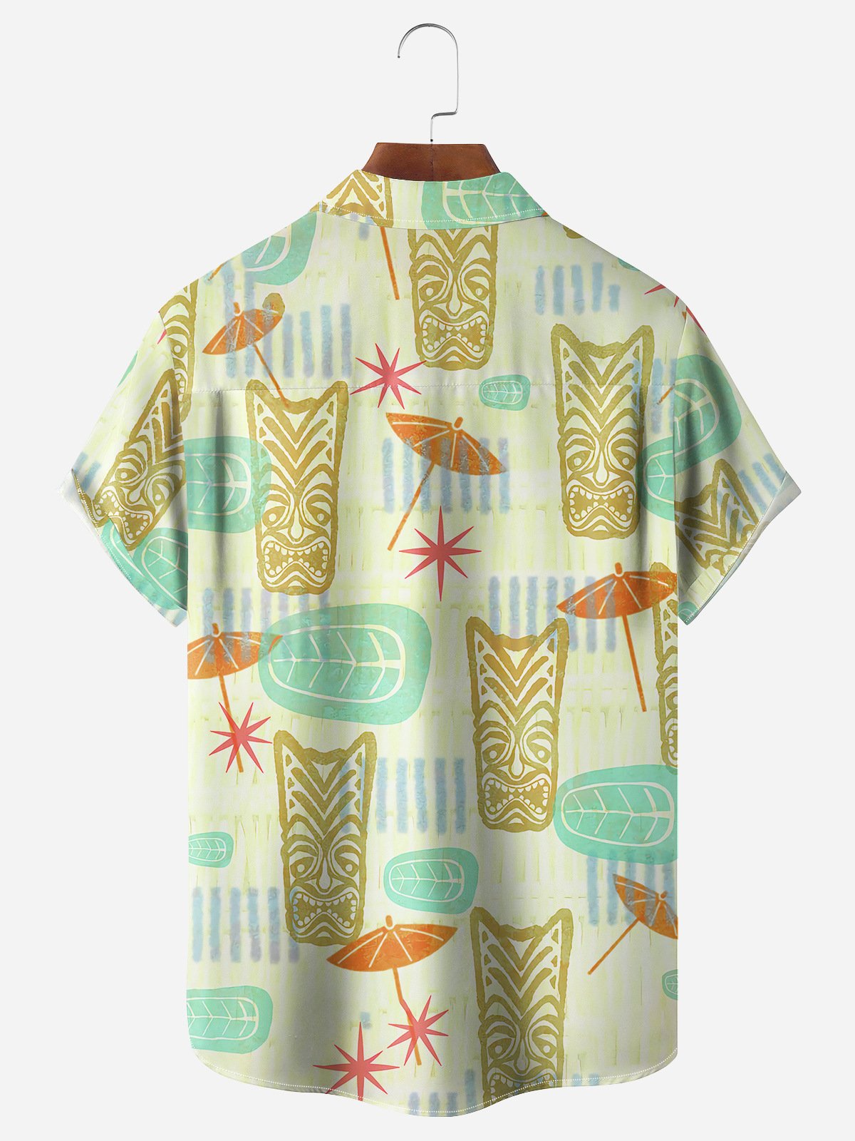 Tiki Chest Pocket Short Sleeve Hawaiian Shirt