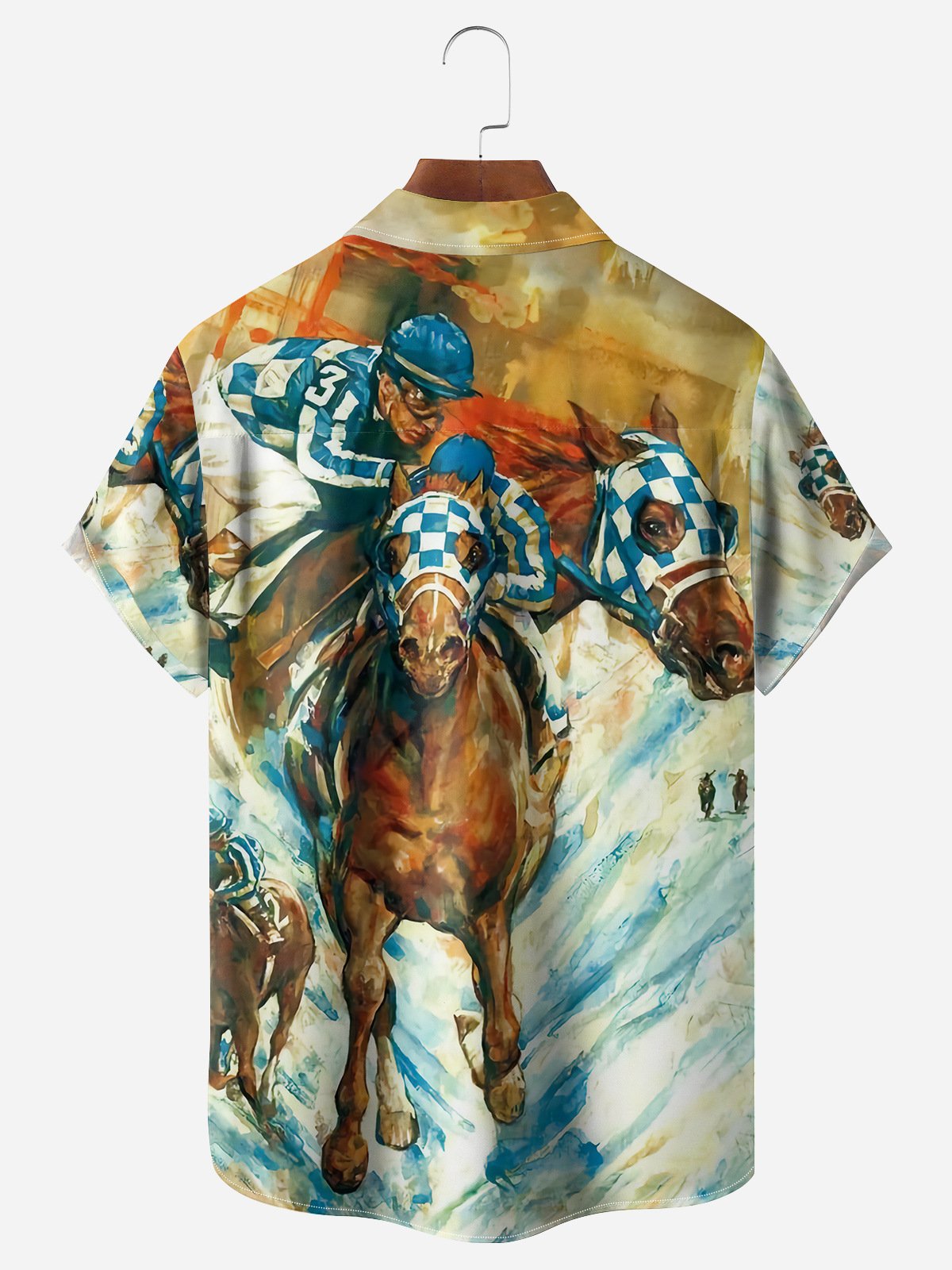 Hardaddy Horserace Chest Pocket Short Sleeve Casual Shirt