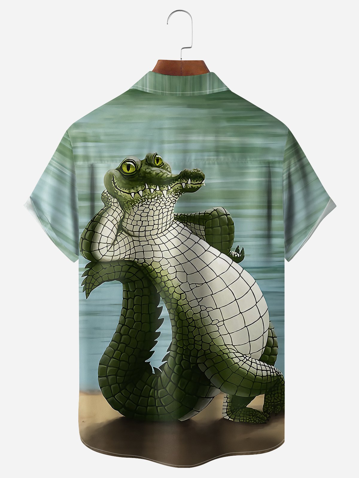 Crocodile Chest Pocket Short Sleeve Shirt