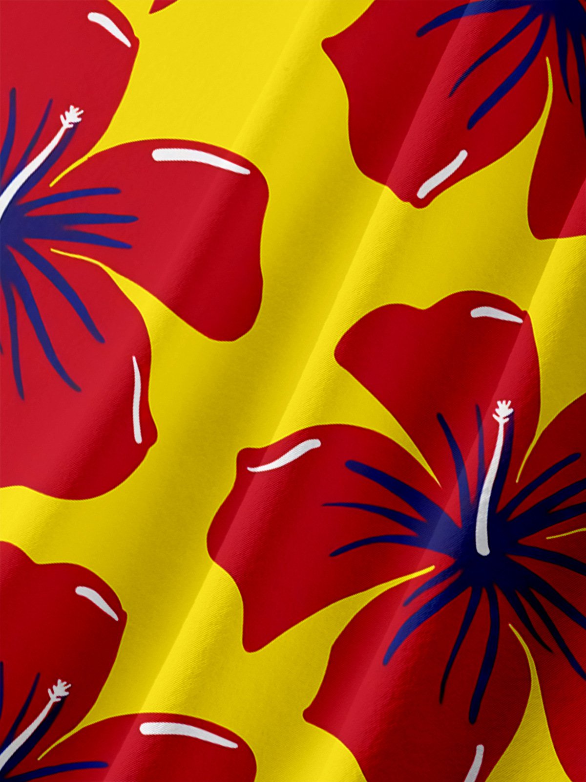 Hibiscus Chest Pocket Short Sleeve Hawaiian Shirt