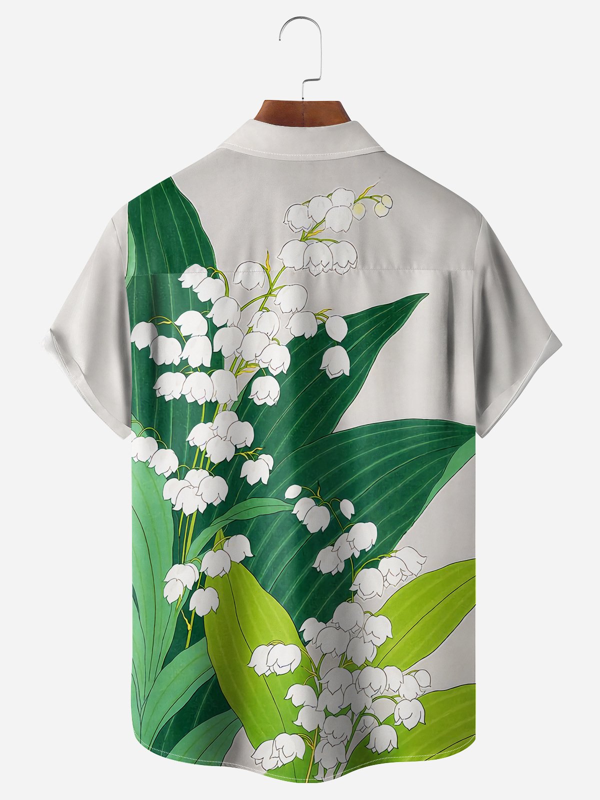 Lily of the Valley Chest Pocket Short Sleeve Hawaiian Shirt