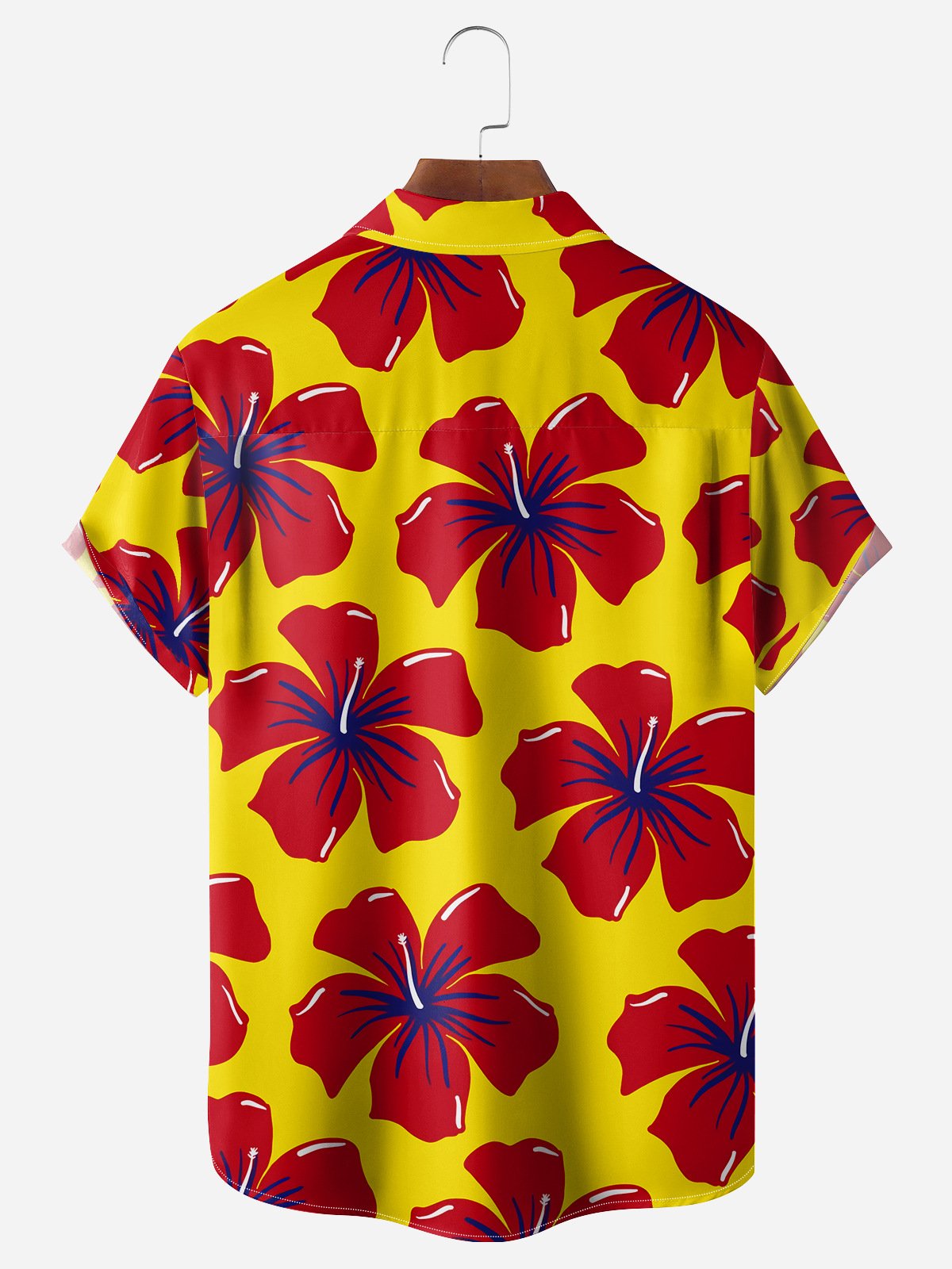 Hibiscus Chest Pocket Short Sleeve Hawaiian Shirt