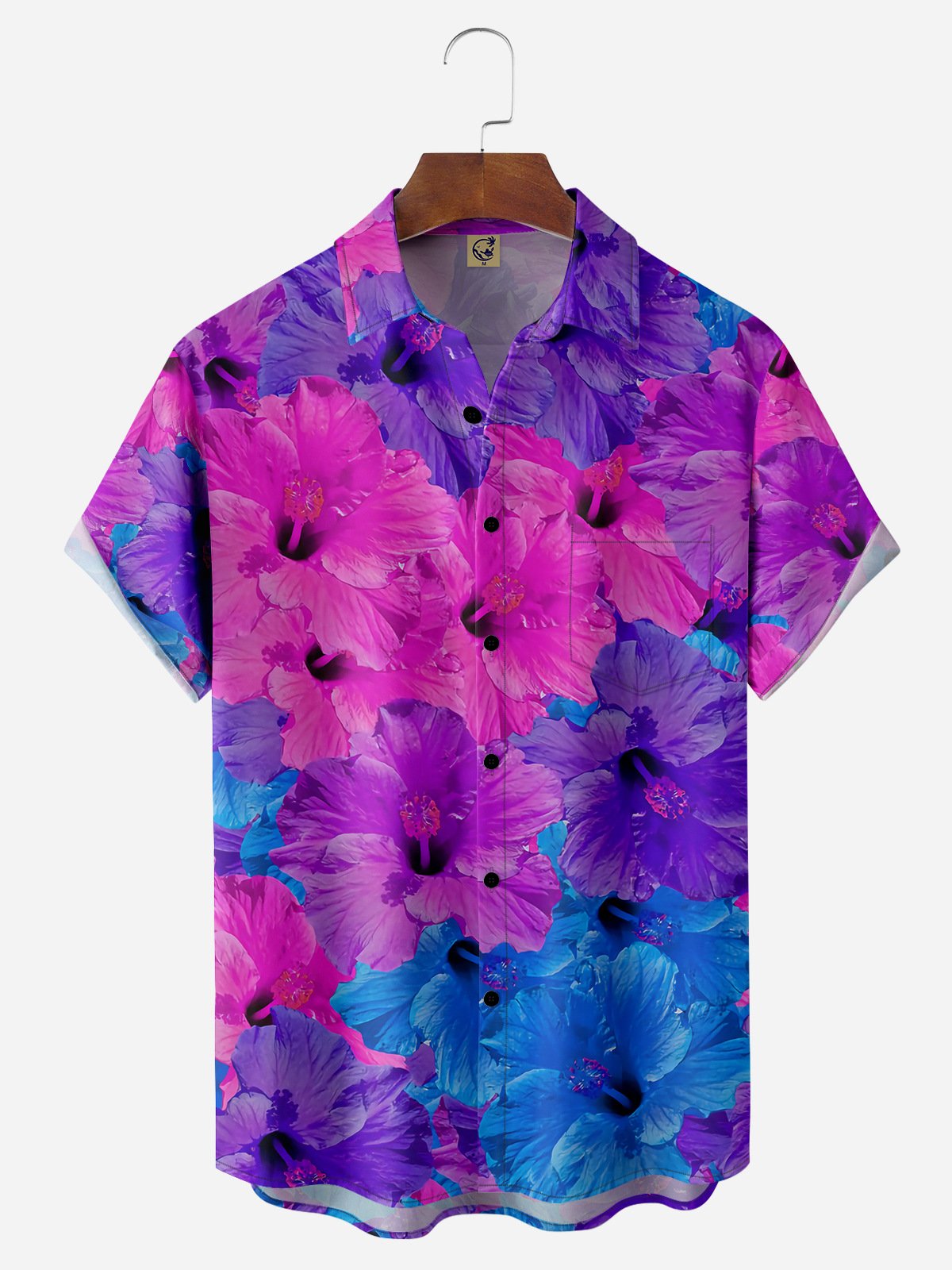 Hibiscus Chest Pocket Short Sleeve Hawaiian Shirt