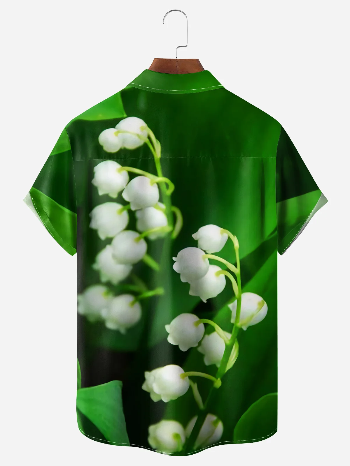 Lily of the Valley Chest Pocket Short Sleeve Hawaiian Shirt