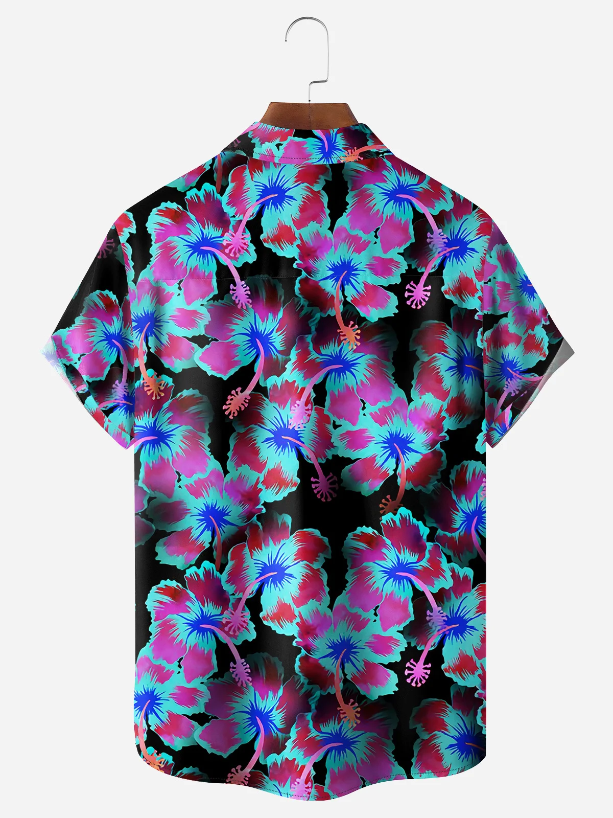 Hibiscus Chest Pocket Short Sleeve Hawaiian Shirt