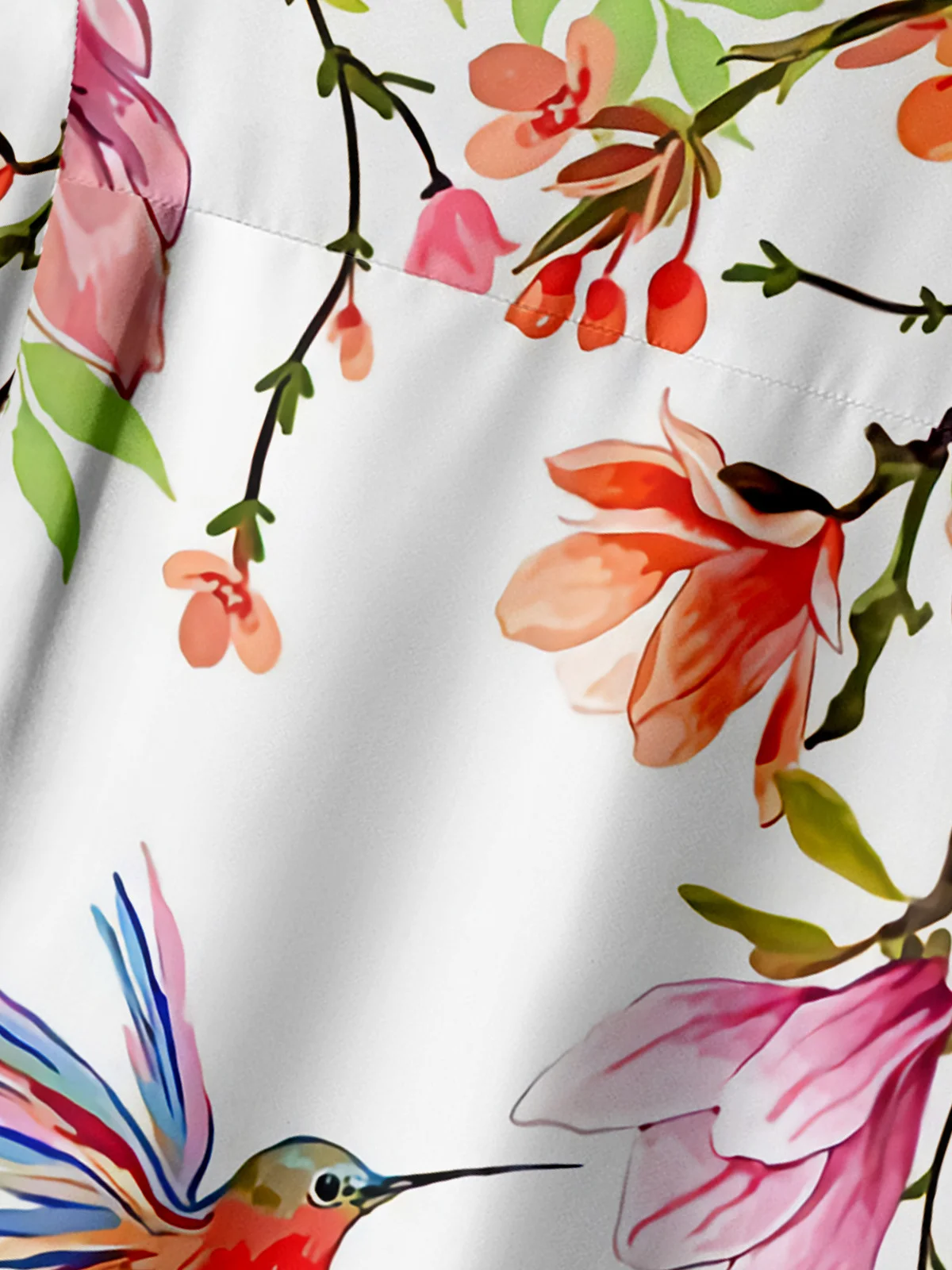 Floral Chest Pocket Short Sleeve Hawaiian Shirt
