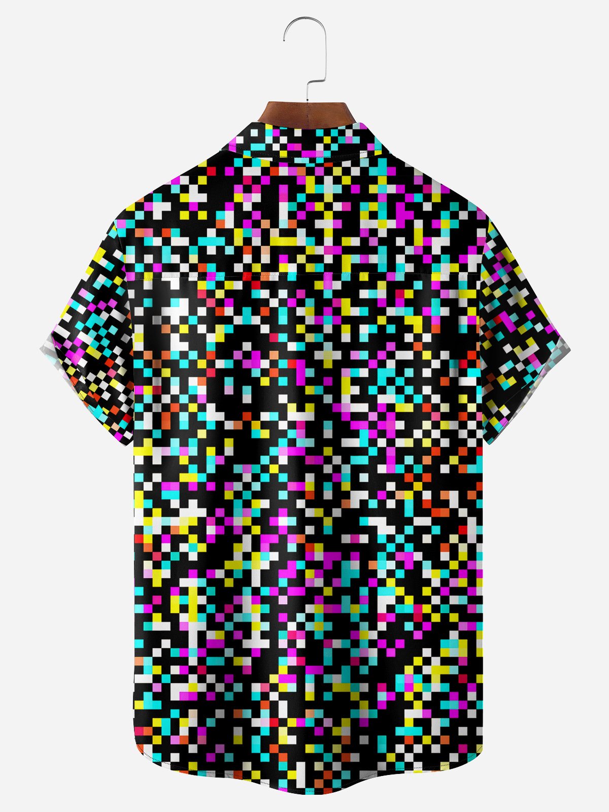 Mosaic Noise Chest Pocket Short Sleeve Shirt