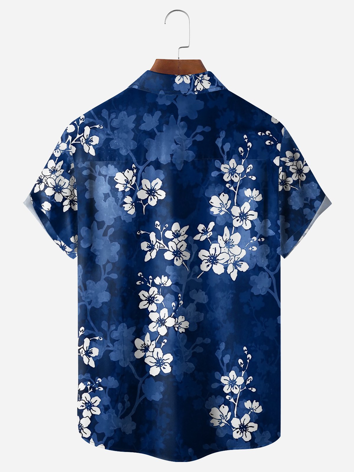 Floral Chest Pocket Short Sleeve Hawaiian Shirt