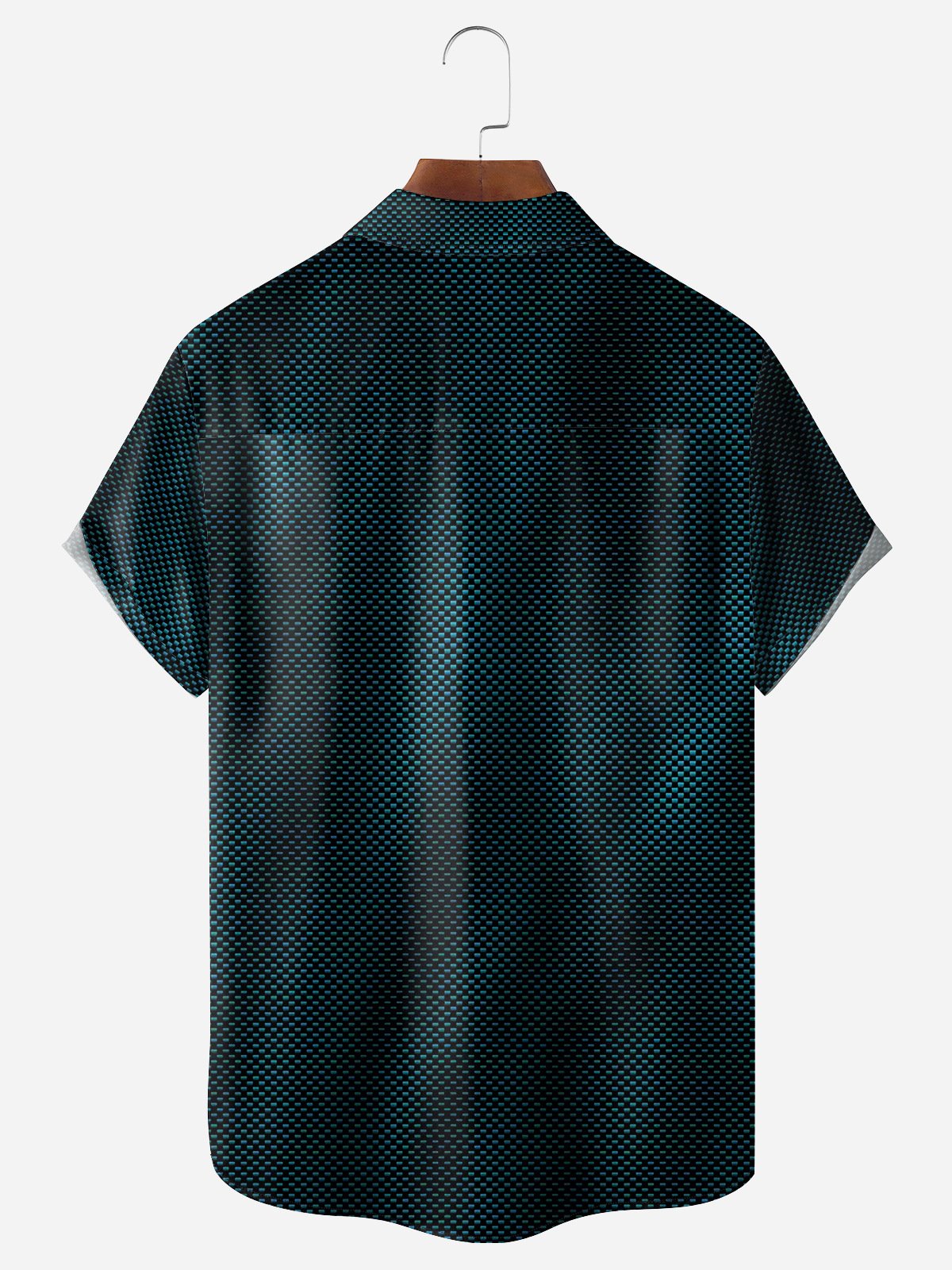 Gradient Pattern Chest Pocket Short Sleeve Shirt