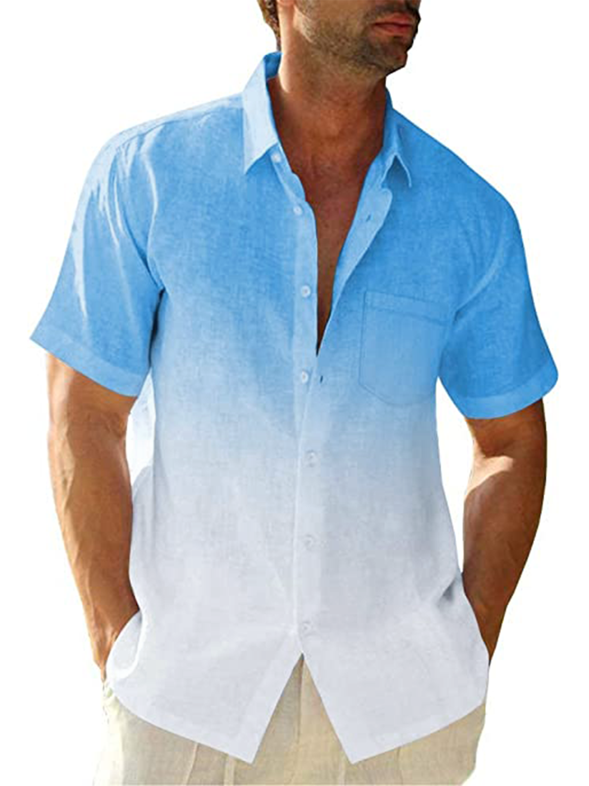 Hardaddy Gradient Color Short Sleeve Resort Shirt