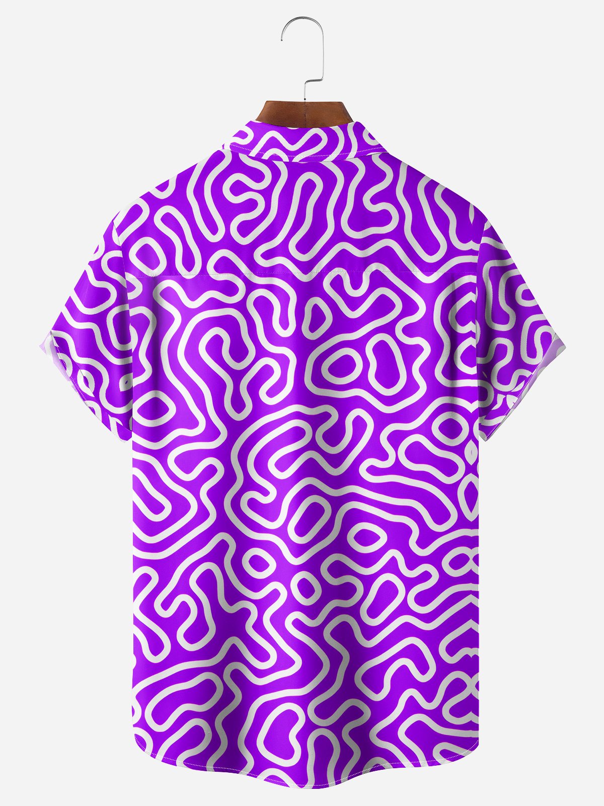 Geometric Chest Pocket Short Sleeve Casual Shirt