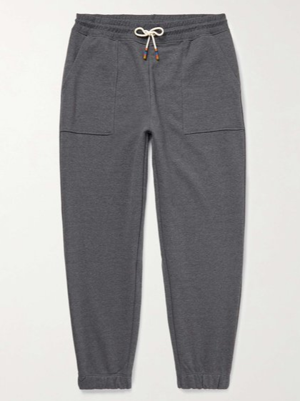 Plain Elastic-Waist Sweatpants