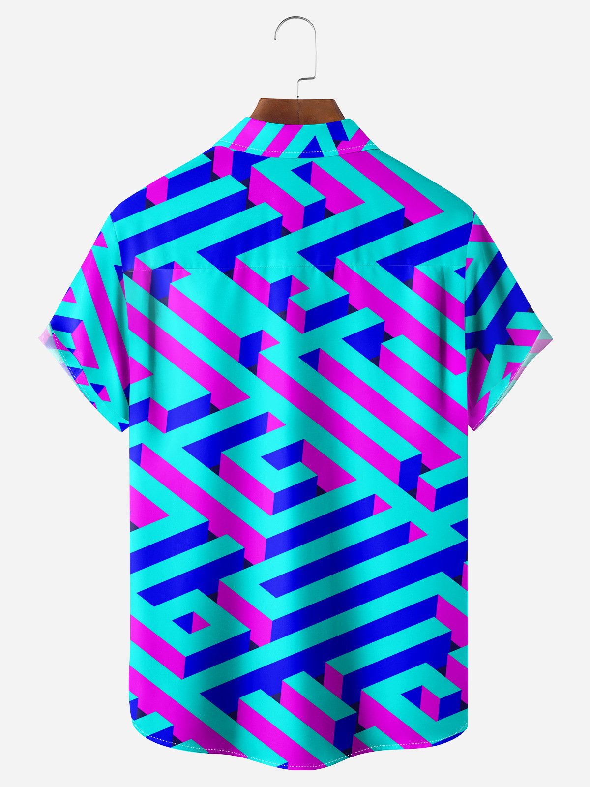 Maze Chest Pocket Short Sleeve Shirt