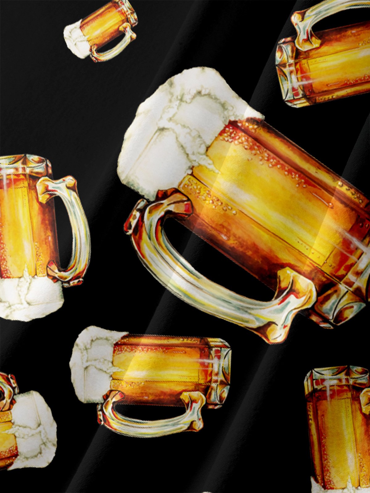 Beer Chest Pocket Short Sleeve Hawaiian Shirt
