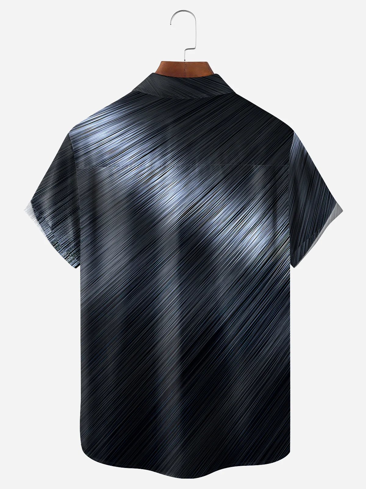 Gradient Pattern Chest Pocket Short Sleeve Shirt