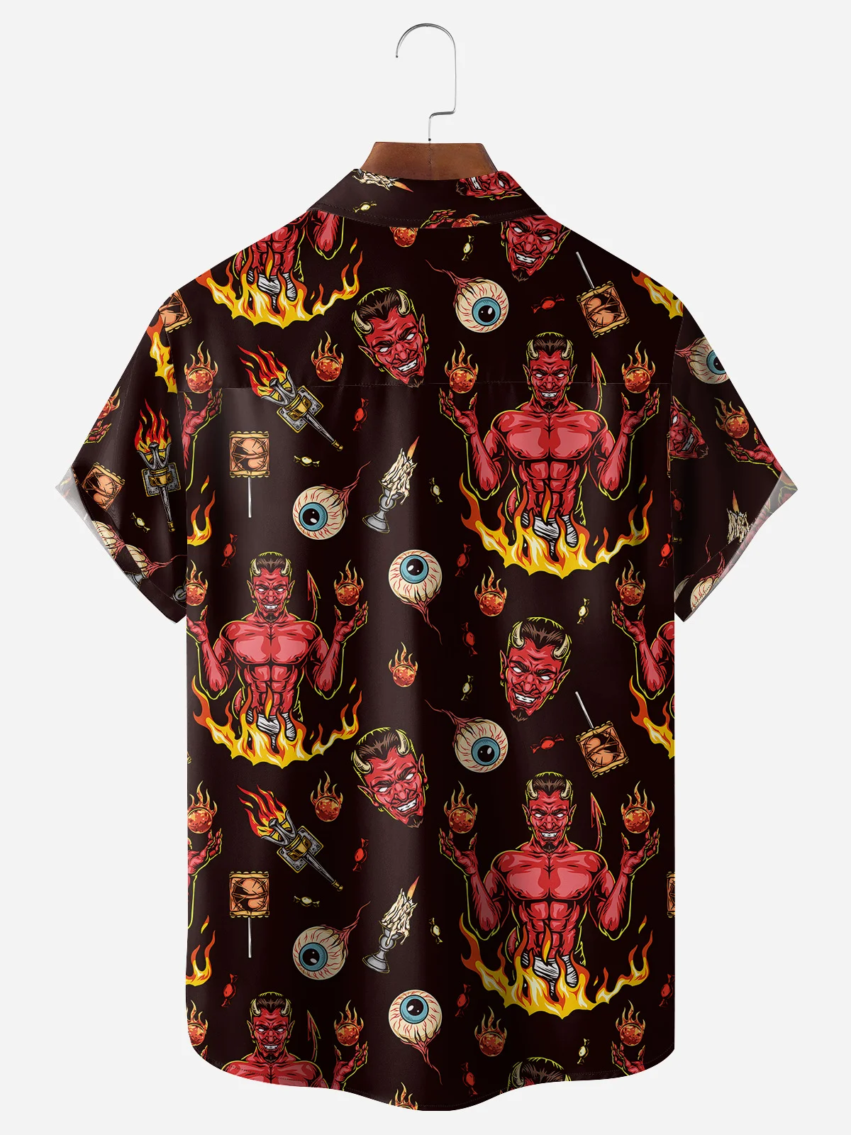 Halloween Chest Pocket Short Sleeve Shirt