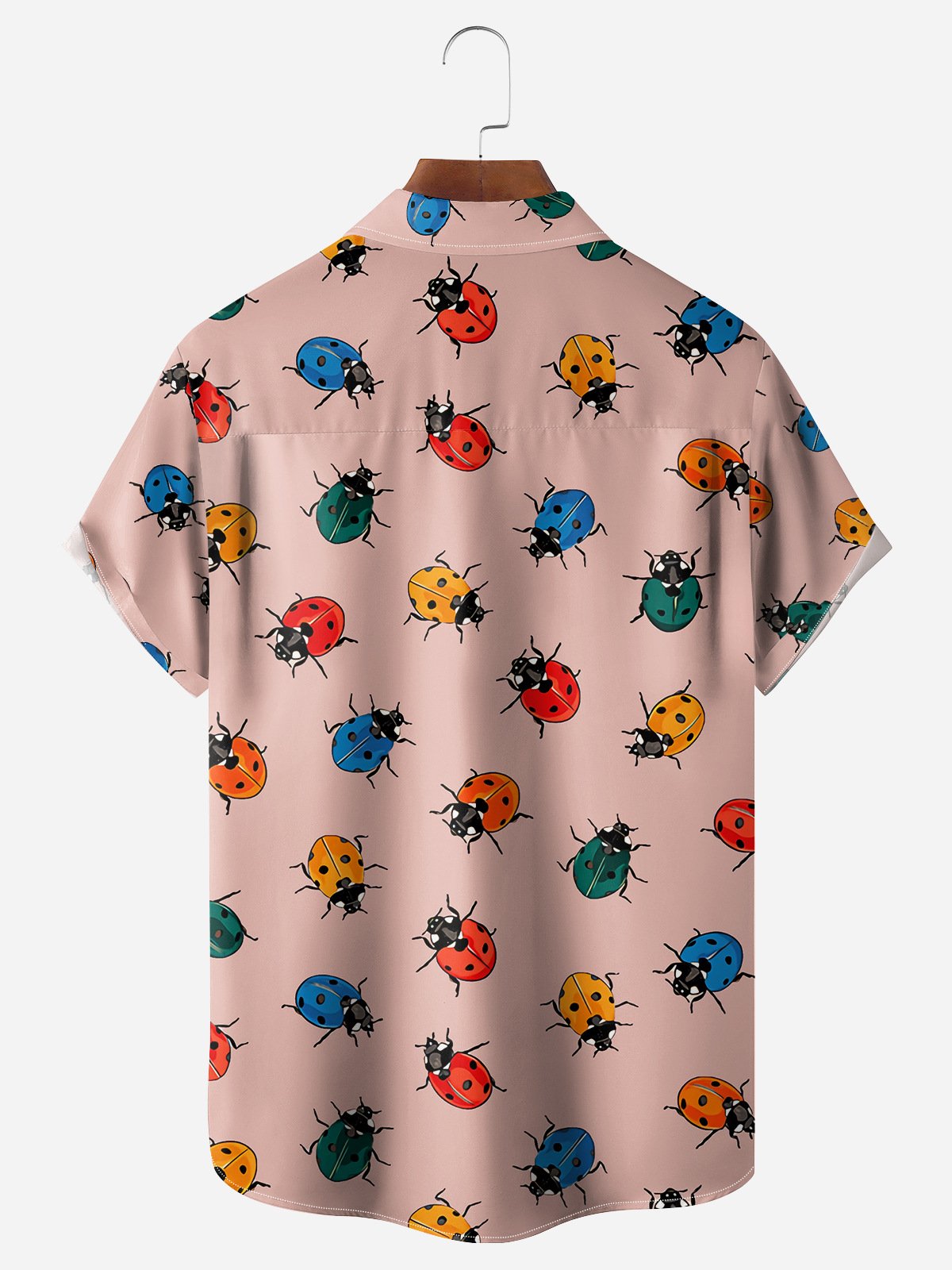 Rainbow Bugs Chest Pocket Short Sleeve Casual Shirt