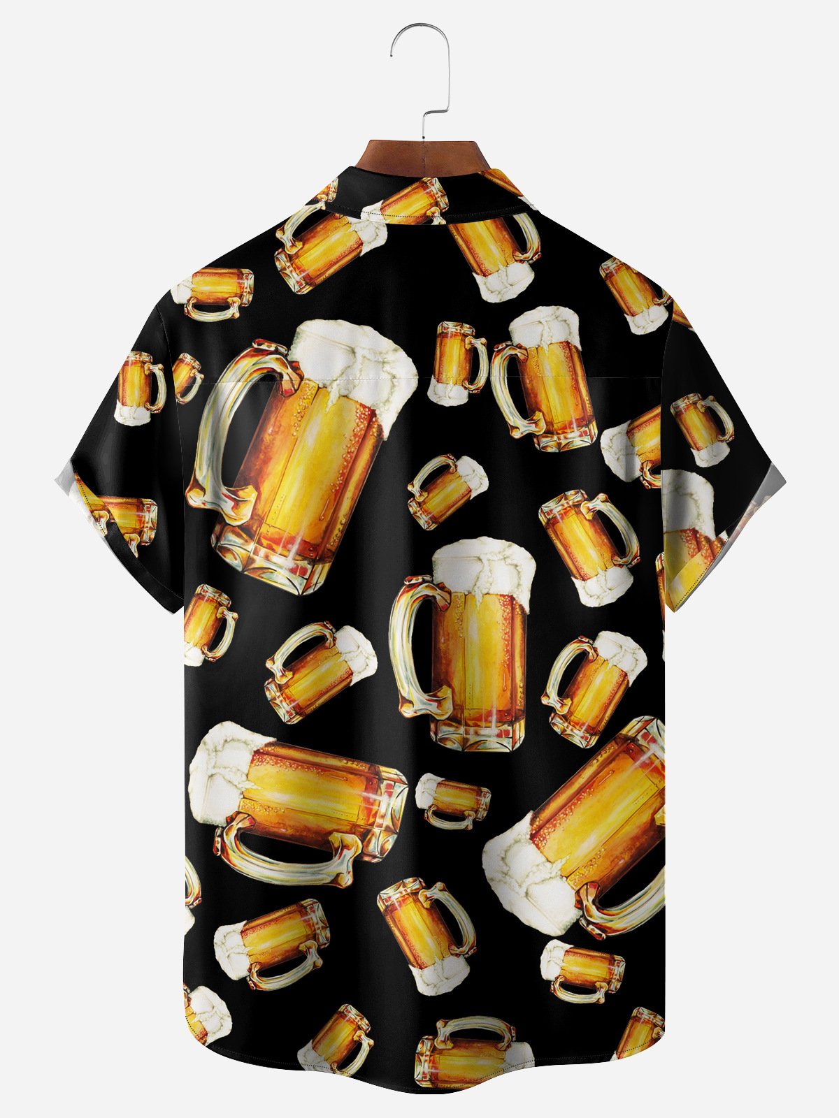 Beer Chest Pocket Short Sleeve Hawaiian Shirt