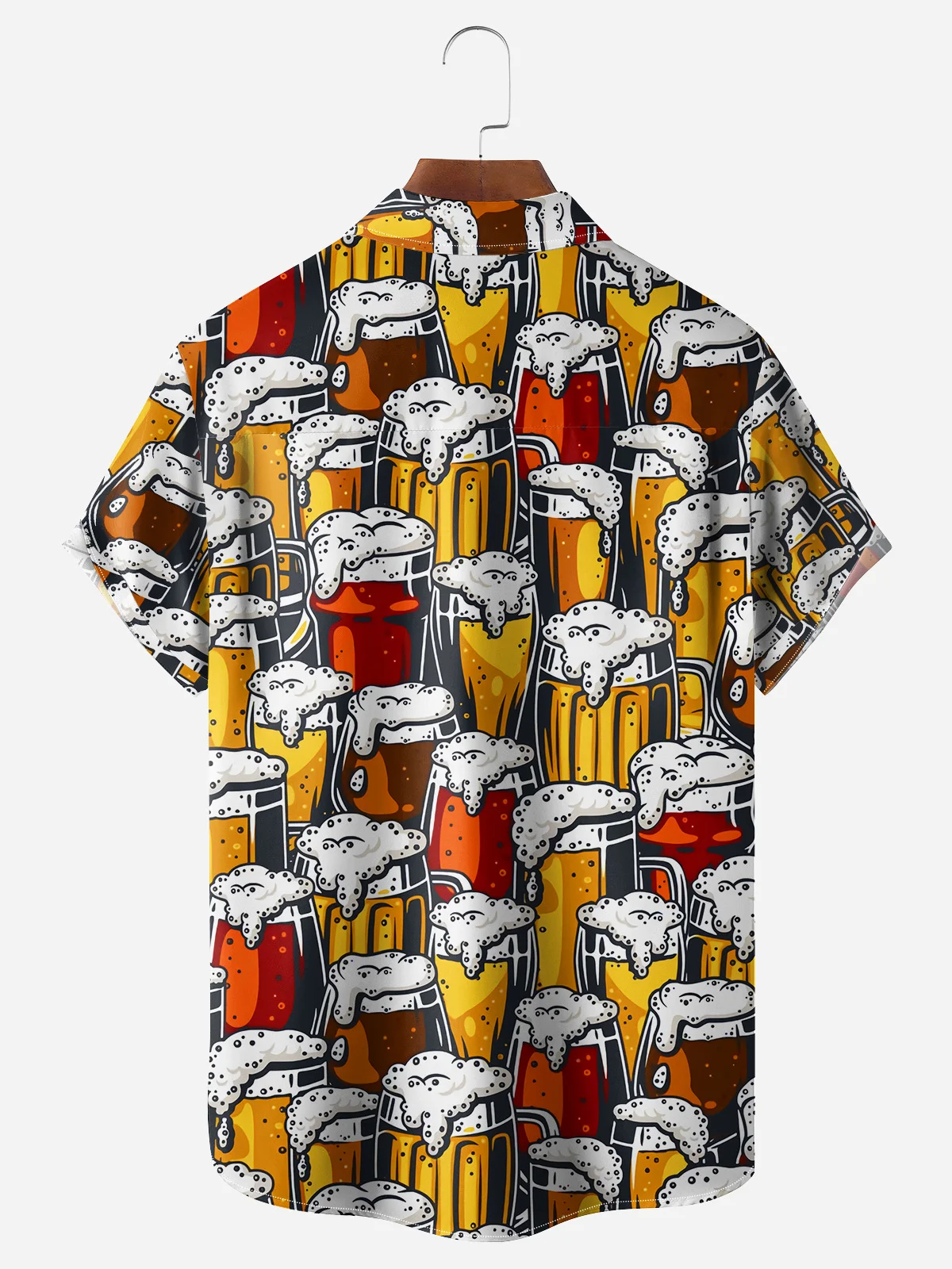 Beer Festival Chest Pocket Short Sleeve Hawaiian Shirt