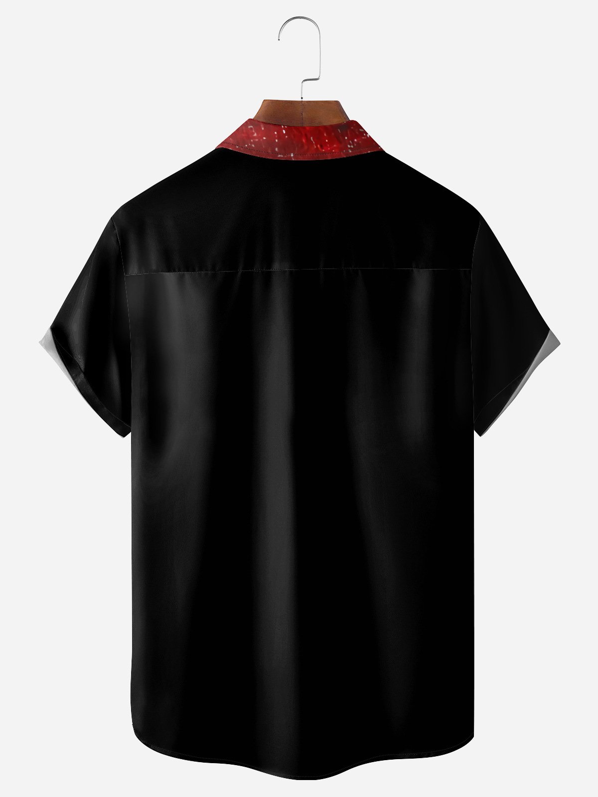 Halloween Vampire Chest Pocket Short Sleeve Shirt