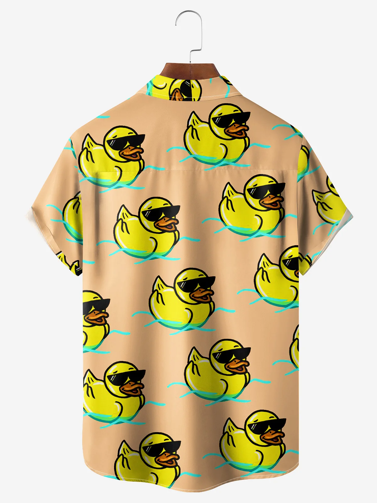 Cool Duck Chest Pocket Short Sleeve Hawaiian Shirt